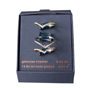 NWT 3 tri-tone ring set Size